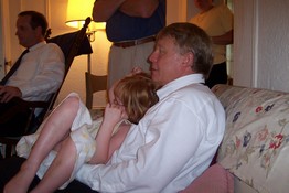 Ah, Kelsey's safe in her Poppy's arms (Mark's Uncle Jim)