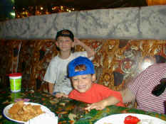 At the Rainforest Cafe