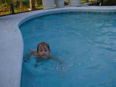 Alex's first time swimming!