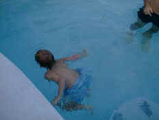 Alex's first time swimming under water