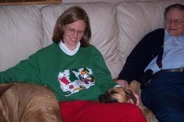 The dogs were tuckered out after all the excitement