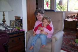 A VERY happy Nana and a VERY happy Ryan