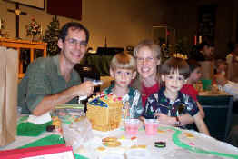Alex directed everything on the gingerbread house.  He did great!