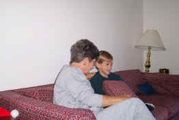 Nana and Alex sharing a secret