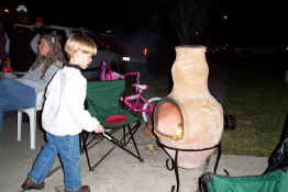Watching the sparklers catch fire