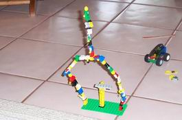 Mark made this one - the pole in the middle is made entirely out of HEADS.