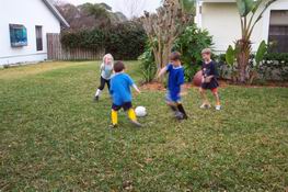 Patch was really on top of the ball - too bad his goal was to the right!