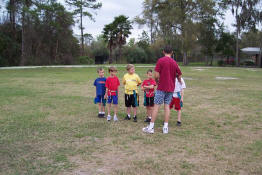 Meeting the coach