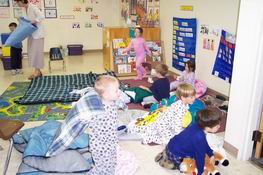 This is what the classroom looked like at pick-up time