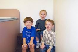 Waiting "patiently" at the pediatrician's office