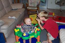 Alex was the BEST with all of the Liebman boys today!