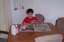 The final step - making him pink