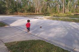 Patch heaved it into the street to break it open