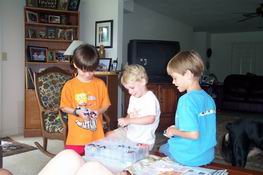 Preston, Alex and Patch couldn't wait to play together