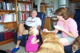 Boudreaux was willing Danielle to drop some food!