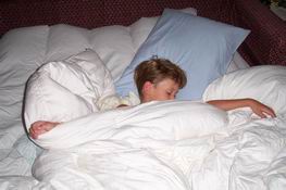 Alex sleeping in clouds