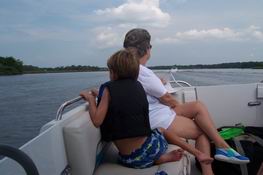 Alex and Nana heading out to sea