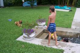 Mark and Patch were on the steps teasing the heck out of Grendel