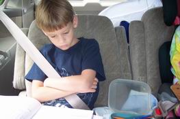 Concentrating on his crossword