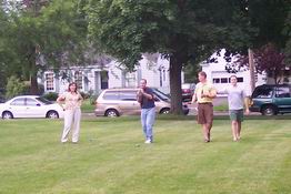 Nicky, John, Doug and Rich playing bocce