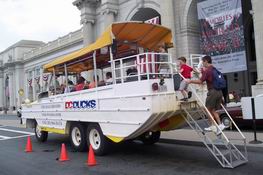 Boarding our "duck"