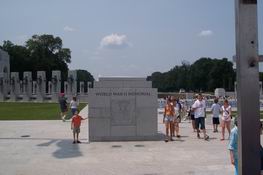 A quick shot of The World War II Memorial as we drove past