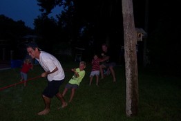 Mark and KC got in on the action with the kids