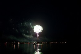 Alex liked how a firework would illuminate the smoke from the prior firework, looking like a smoke palm tree