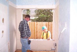 The old big window opening - so much for discretion while showering!