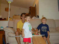 Mark, Patch and Alex showing off their race