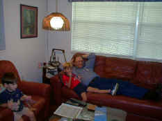Alex and Grandpa watching TV