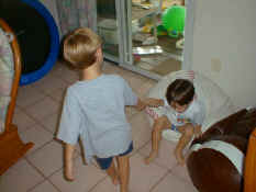Alex "helping" Patch