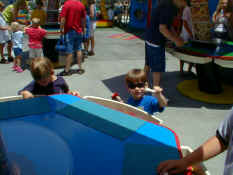 Patch building his car at Lego Land