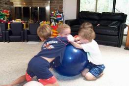 Believe it or not - this was NOT a fight!  They were all laughing their heads off!