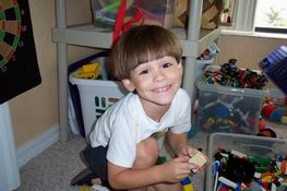 I swear, even sitting quietly playing Legos, he still looks full of energy!