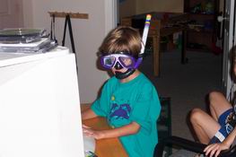 Who needs water to enjoy a mask and snorkel?