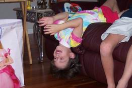Patch welcomes any opportunity to be upside down!