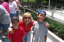 Patch and Alex with Aunt Stacie