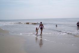 Danielle and Stacy hitting the water