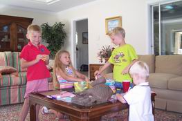 Cameron, Ashley, Preston and Chase making pictures