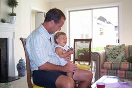 A very happy Ryan with his daddy