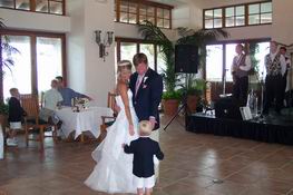 Chase joining Mommy and Poppy on the dance floor