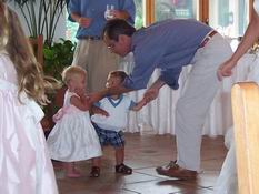 Mark helping Kate and Ryan dance
