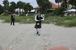 The scene was set with beautiful bagpipe music