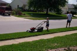Alex's first "solo" run - albeit only for a few yards