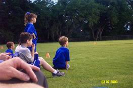 Anxiously watching his team play