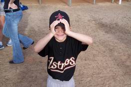 Breaking in his hat