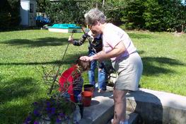 Nana was VERY brave and helped bait the hooks
