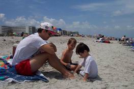 Burying Daddy's feet