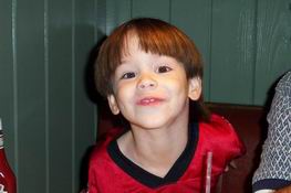 Hamming it up at the restaurant